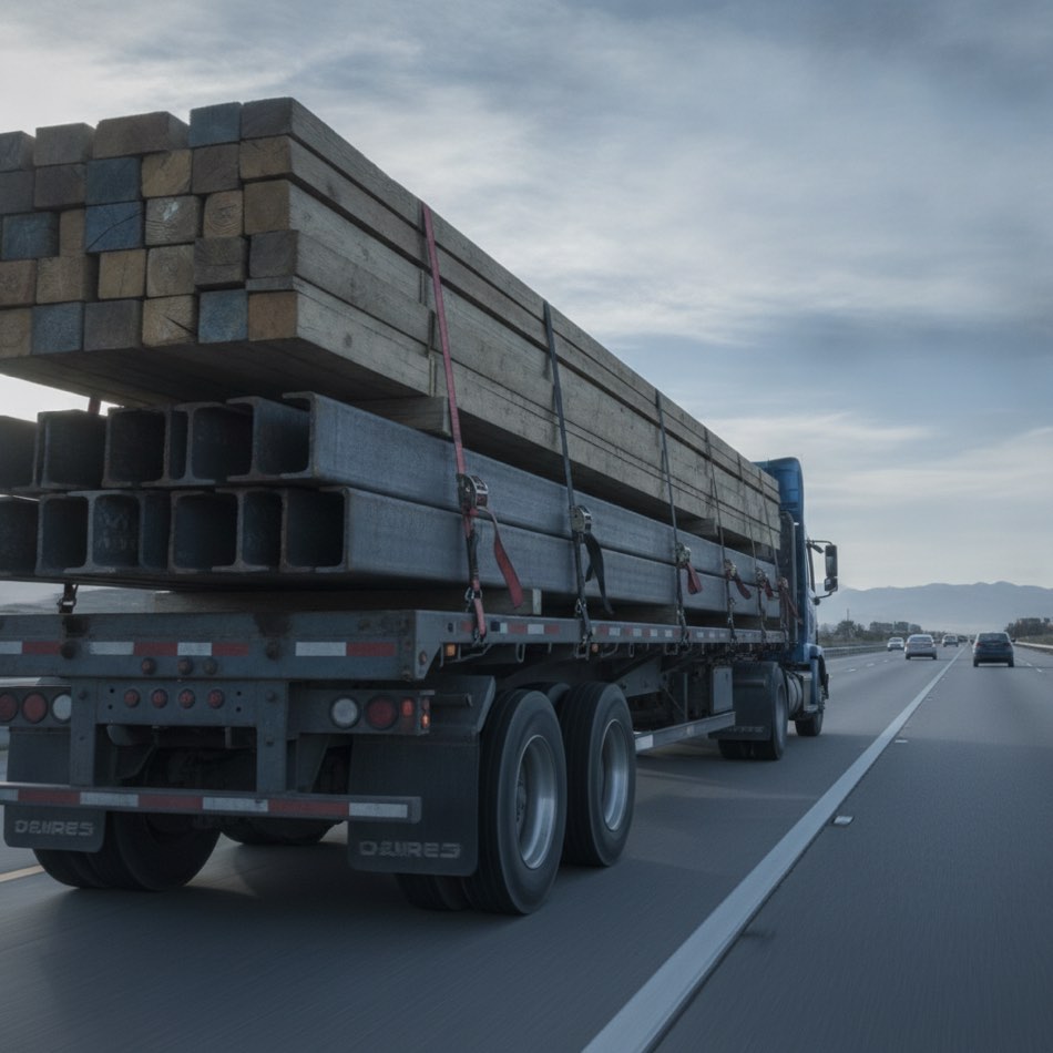 Flatbed Truck Accident Settlement: Falling-Cargo Claims